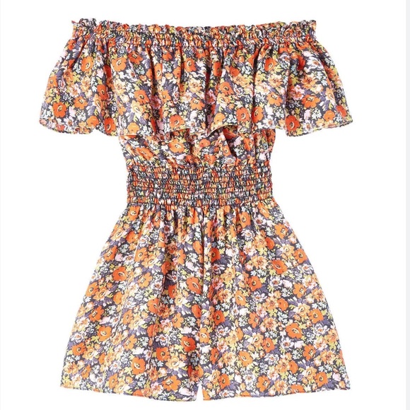 REBECCA TAYLOR | OFF-THE-SHOULDER MOONLIGHT GARDEN ROMPER - Picture 9 of 9